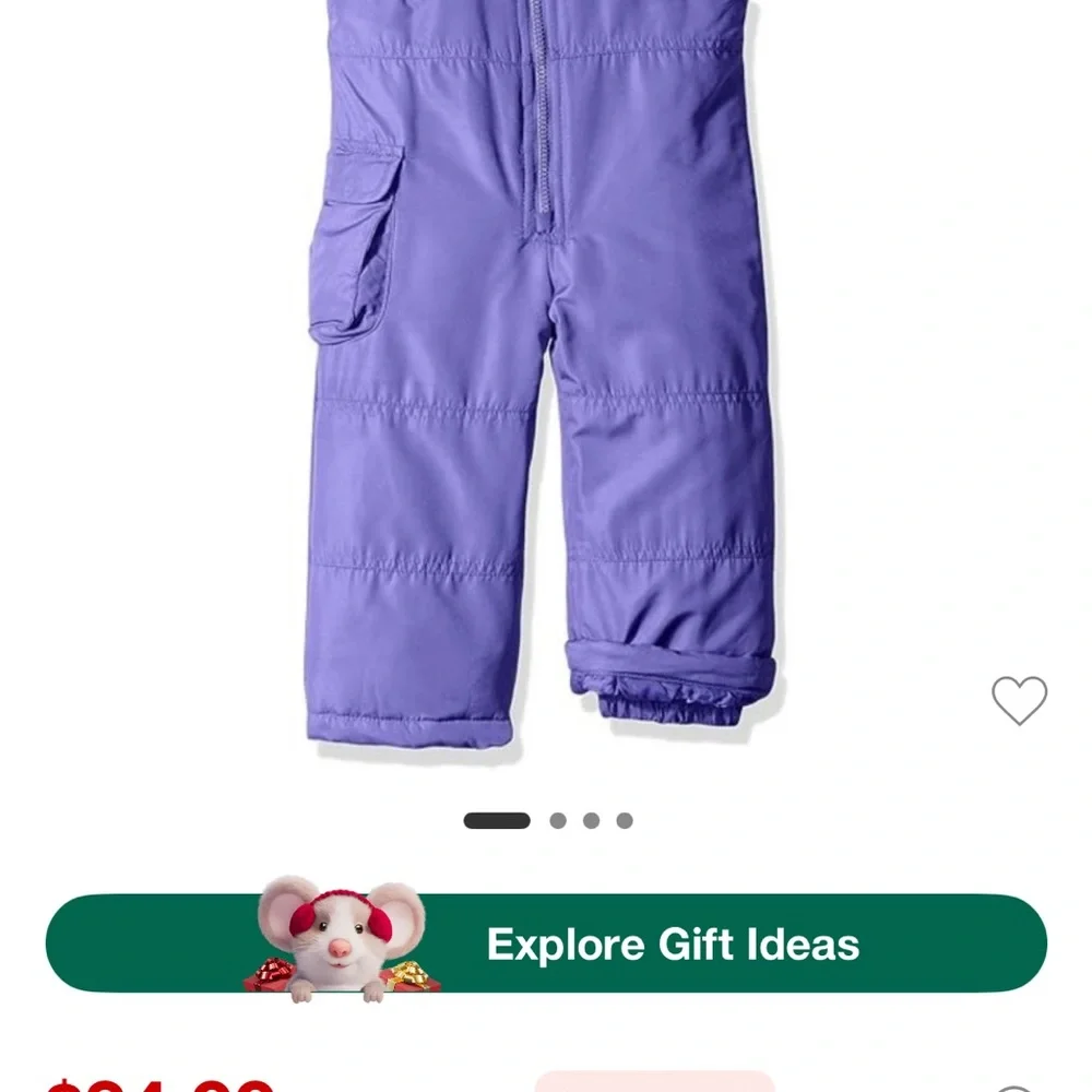 oddler Girls 3T London Fog Snow Pants / Snow Bibs - Picture 7 of 7